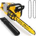 16-Inch Brushless Chainsaw, 40V (2 x 20V MAX) Cordless Battery Powered Chain Saw For DeWALT 20V Battery, with Auto Oiler & Security Lock, Ideal for Wood/Tree Cutting, Pruning, (Tool Only)