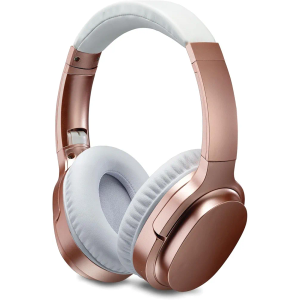 iLive Electronics Active Noise Cancellation Bluetooth Headphones, Adjustable Headband, Includes 3.5mm Audio Cable, Rose Gold (IAHN40RGD)