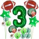 2 x Football Balloons Arch Kit for Party Decorations,32-Inch 3st Birthday Number Balloons set with Latex Balloons, Star & Football Foil Balloons for Football Birthday Party,Baby Shower, Game Day Decor