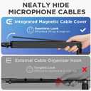 InnoGear 2026 Upgraded Microphone Boom Arm, Magnetic Cable Management Low Profile Mic Stand 360 Rotatable Desk Mount for Fifine AM8 K669B Blue Yeti HyperX QuadCast SoloCast AT2020, Black