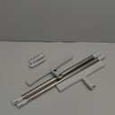 PATIKIL 15.8" Handheld Sign Holder, 2 Pack Airport Pick Up Sign Poster Holder Tour Guide Sign Holder Sign Stake Pole Square Stainless Steel, Silver