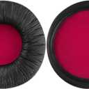 Geekria Replacement Ear Pads for Sony MDR-V55, V500DJ Headphones Ear Cushions, Repair Parts (Black Red)