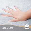 MINIDEAR Bathroom Rugs 24x17 Light Gray - Thick Memory Foam Bath Mat, Ultra Soft & Plush Fluffy, Non-Slip, Quick Dry, Absorbent Washable Floor Microfiber Mat for Tub, Home Decor Accessories