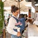 Infantino Flip 4-in-1 Convertible Baby Carrier, Adjustable, Ergonomic Hands Free Babywearing, Registry Essential, Carrier for Newborn to Toddler, Floral Navy