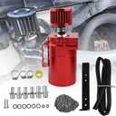 Universal Oil Catch Can TankAluminum Oil Separator Catch Can with Breather Filter 300mlRed