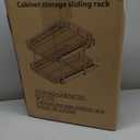 2-Tier Kitchen Cabinet Pull Out Shelf and Drawer Organizer Slide Out Pantry Storaqe Basket in Multiple Sizes (16" W x 21" D)