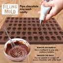 2 x 2-Pack Halloween Skull Chocolate Molds  70-Cavity Skull Silicone Mold + 150 Halloween Foil Wrappers  DIY Candy, Chocolate & Treats