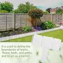 48 Pcs Landscaping Edging Border 37 ft Plastic Garden Border Edging Bulk for Lawn Decorative Stone Like Flower Bed Fence Set for Yard Landscaping Interlocking Stakes for Plant(White)