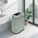 SYNCVIBE Bathroom Trash Can with Lid Butterfly 2 Gallon Sensor Trash can, IPX5 Waterproof Garbage Can Bathroom Decor, Automatic Trash Bin, Under-Counter Wastebasket for Kitchen, Living Room, Green