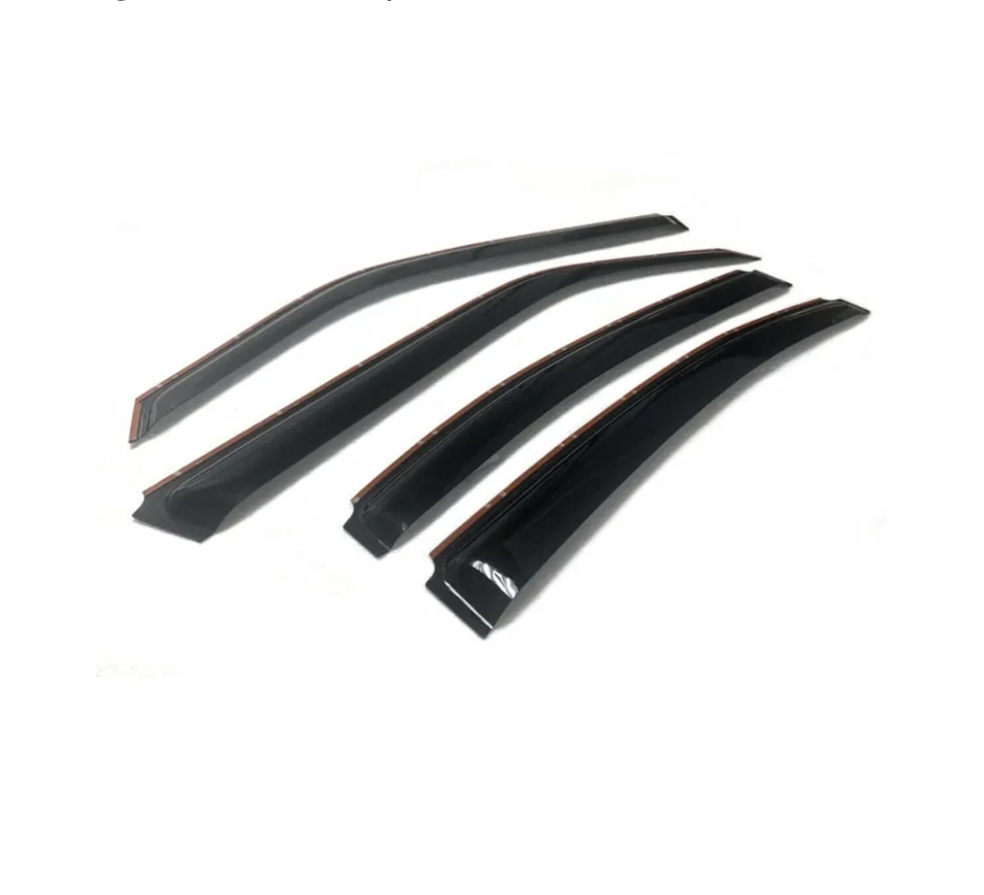 4pcs Sun Rain Vent Wind Deflector Guard Window Visor Right Passenger Side Adhesive Tape in Channel Not Outside Acrylic Blend Dark Smoke for Dodge for Charger 2006-2010 4pc WEF0760