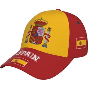 National Flags Baseball Cap for Men Women, Fashion Adjustable Sun Protection Visor Caps Trucker Hat Patriotic Caps (One Size)