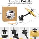 2 x Mini Car Cymbal for Air Vent with drumsticks, Premium Alloy Crash Cymbal, Music Lover Car Accessory(Gold)
