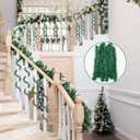 50 Pack Christmas Garland Ties Artificial Pine Needles Faux Pine Greenery Stems 12 Inch Twist Wired Tree Branches for Christmas Craft Gift Wrapping Holiday Decor