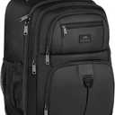MATEIN Rolling Backpack with 4 Wheels, 17 inch Roller Travel Laptop Backpack for Women Men, Large Water Resistant Business Wheeled Bag, Airline Approved Carry on Luggage Suitcase Bag, Black (17 inch, Black)