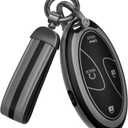 for Hyundai Key Fob Cover Accessories,Matte TPU Material, with a Cute Leather Keychain,for loniq 6 Grandeur GN7 KONA Elanrtra Sonata Tucson 2023 2024 2025 2026 Santa and Other Models.