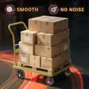 W B D WEIBIDA 5 Inch Heavy Duty Caster Wheels Set of 4, 1080 LBS Outdoor Industrial Wheels Swivel Large Rubber Casters with Brake for Workbench, Dolly, Cart, Trolley, Wagon (2 Brake & 2 Fixed)