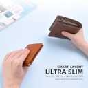 Zitahli Wallet for Men-6 Slots ID Window-Mens Wallets-Slim Wallet Classic Spring Money Clip RFID Blocking-Gift for Men
