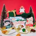 Thoughtfully Holiday Character Caramel Candy Gift Set  6 Mini Boxes  Polish Classic & Fudge Chocolate Caramels  Stocking Stuffers, Secret Santa, Teacher & Office Gifts