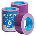 SPARTAN INDUSTRIAL - 2" X 30 yd Purple Tape - Color Duct Tape Rolls for DIY Projects, Labeling, Packaging - No Residue, 9 Mil, 2 Pack