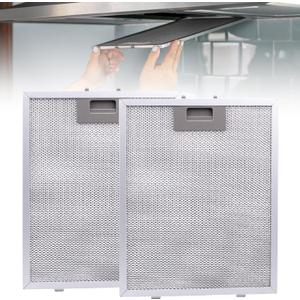 Range Hood Filter Replacement 10.23" x 12.5" x 0.36" Fit for Broan Circulating Whirlpool WHC WHA Series KitchenAid Frigidaire Bosch 800 500 GE Stove Hood Vent Filters Aluminum Mesh 2PCS