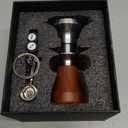 54mm Espresso Tamper for Breville Machines V2 Rosewood KNODOS Auto Leveling, Double Spring Loaded Wooden 30lb Calibrated Coffee Tamper