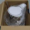 OVENTE Electric Kettle, 1.5L Borosilicate Glass Countertop Water Heater and Boiler for Coffee or Tea, BPA-Free, Auto Shut-Off, Boil-Dry Protection, Removable and Washable Spout Filter, White KG83W (1.6 Quarts)