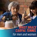 FEATOL Wrist Brace Hand Brace, Carpal Tunnel Wrist Splint Night Support for Women Men, Pain Relief Support -Tendonitis, Arthritis, Sprain, Left Hand, Small/Medium