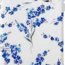 J.west Floral iPhone 8 Plus & iPhone 7 Plus Case 5.5", Soft TPU Flower Pattern Design, Shockproof Bumper for Women & Girls Blue