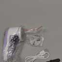 Ruidla Fabric Shaver Lint Shaver Defuzzer, Electric Lint Remover, Rechargeable Sweater Shaver with Replaceable Stainless Steel 3-Leaf Blades, Dual Protection, Removable Bin, (Micro-b Charging) (Purple)