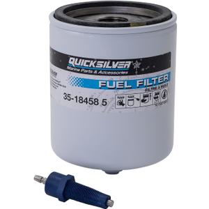 Quicksilver 18458Q4 Water Separating Fuel Filter Kit with Blue Water Warning Sensor for Mercury Outboards