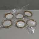 uxcell 6 Set Wide Mouth Canning Lids and Rings, Mason Jar Lids with Silicone Seals Rings, Leak Proof Canning Jar Caps for Mason Jar Golden