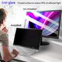 Peslv 15.6 Inch Laptop Privacy Screen Compatible With Lenovo Hp Dell Acer Asus Thinkpad Envy Xps, 16:9 Aspect Removable Anti Glare Blue Light Filter Protector, 15 In Computer Monitor Security Shield