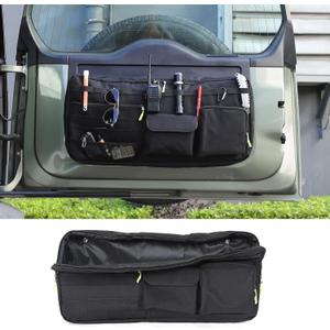 PIUGILH Tailgate Storage Bag Compatible with Land Rover Defender 90 110 130 2020-2025+, Back Door Tailgate Tool Kit Storage Bag Organizer Cargo Rack