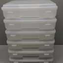 IRIS USA Board Game Storage Craft Organizer Box with Snap-Tight Latch Lid, 6-Pack Portable Plastic Case Bin for Puzzles, Magazines, Hobbies, Art Supplies, Fits 8.5" x 11" & A4 Papers, Thick, Clear