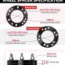 YIZBAP 2 inch 5x5.5 to 6x5.5 Wheel Adapters for Ram 1500 Vehicle, 5x139.7mm to 6x139.7mm Wheel Adapter Hub Bore 108mm with 14x1.5 Studs