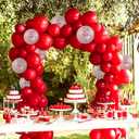 2 x JOYIN 150 Pcs Red Balloons, Different Sizes 18 12 10 5 Inch Red Latex Balloon Arch Kit with Instruction for Birthday Party Decoration Graduation Wedding Holiday