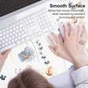 2 x QIYI Large Mouse Pad, Floral Desk Mat for Desktop, Women Girls PU Leather Waterproof Gaming Mousepad, Computer Laptop Flower Desk Accessories Protector Writing Pad for School Office Home 31.5" x 15.7"