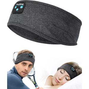 Perytong Bluetooth Headband Sleep Headphones, Sleeping Headphones for Side Sleepers, Sleep Earbuds Wireless Earphones with HD Stereo Speaker for Birthday Anniversary Christmas Tech Gifts Men Women