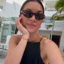 Retro Oval Cat Eye Sunglasses for Women Y2k Small Cateye Sun Glasses Womens Trendy 90s Designer Narrow Shades CS013 (Tortoise Frame/Green Lens)