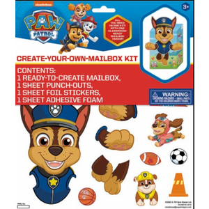 Paw Patrol Mailbox is fun for Valentines day, Create Your Own Mailbox Kit, Pack of 3