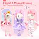 Unicorns Toys for Girls Age 4-6 Ballerina Doll Stuffed Animal Girl Toys Age 4-5 Ballet Dress up Doll with Plush Bag 4 Year Old Girl Birthday Gifts 5 Year Old Girls Dance Recital Gifts, Graduation Gift