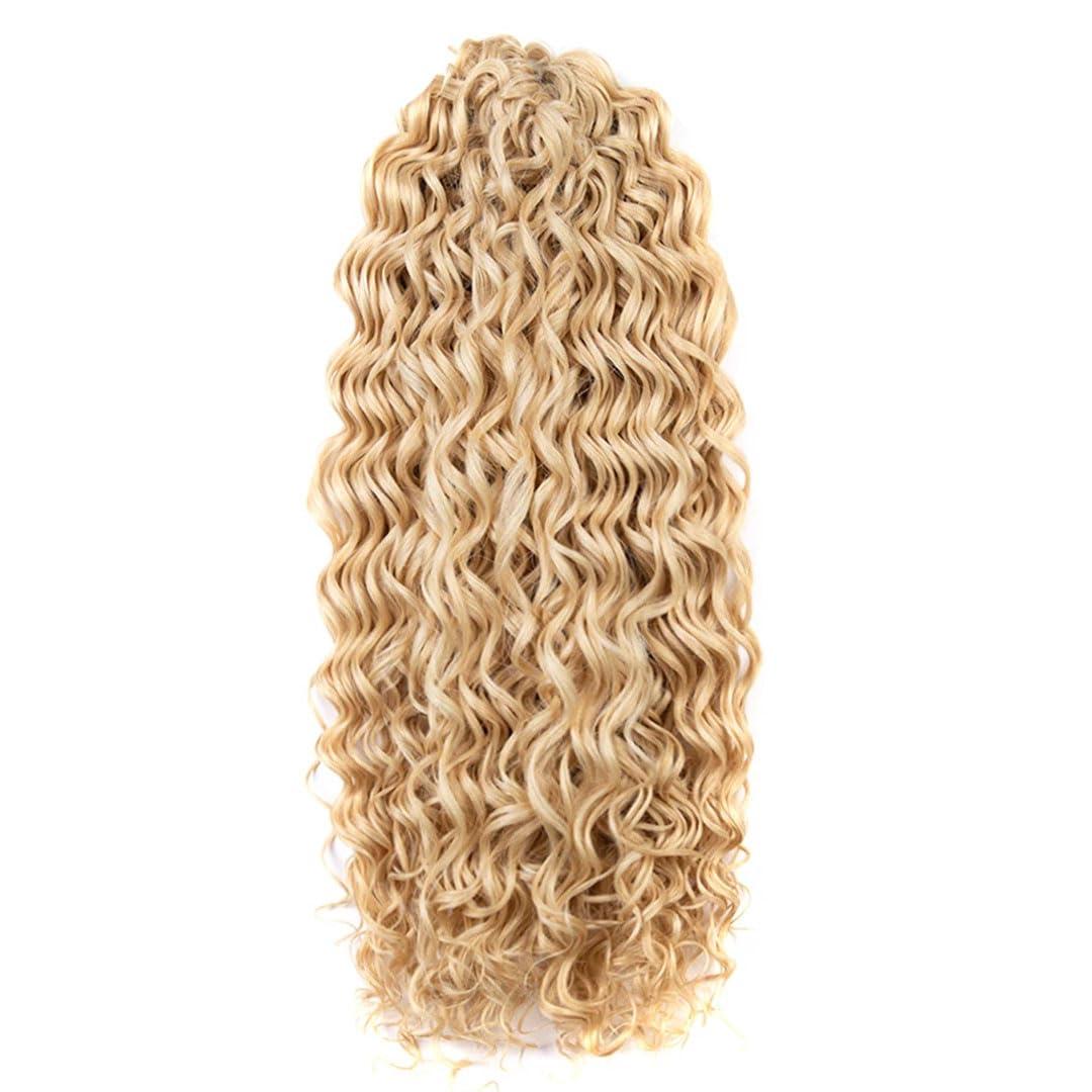 Deep Wave Twist Crochet Hair Synthetic Afro Curly Crochet Braids Ombre Orange Braiding Hair Extensions For Women