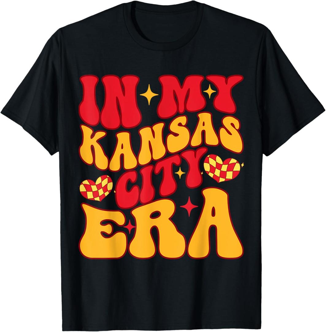 Groovy In My Kansas City Era T-Shirt (Small, Black)