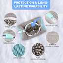 HSQUARE Shoe Washing Bag 2 Pack for Washing Machine  Fits Sneakers, Running Shoes, Sports Shoes, Boots & Kids Footwear  Triple Layer Mesh with Chenille Padding & Strong Zipper  Laundry Bag