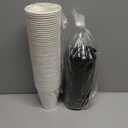 RACETOP 12 oz 50 pack Disposable Paper Coffee Cups with Lids and Sleeves