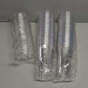 Lilymicky 60 Sets 24 oz Clear Plastic Cups With Flat Lids, 24 Ounce Disposable Drinking Cups With Lids for Ice Coffee, Smoothie, Slurpee, or Any Cold Drinks