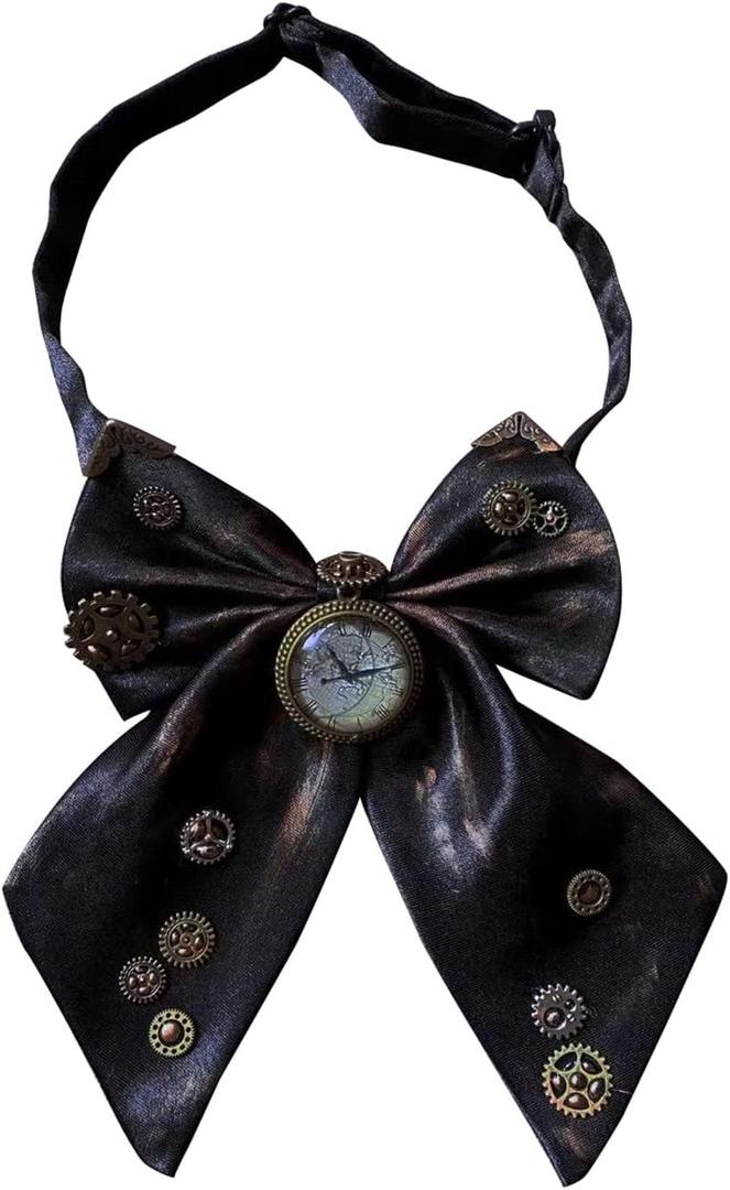 BLESSUME Steampunk Bowtie Gothic Costume Tie Retro Vintage Costume Accessory (Black 5)