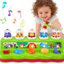 1 Year Old Toys for Boys Girls Birthday Gift, Cause and Effect Animal Pop Up Toy with Music and Light for Toddlers 1-3, Preschool Learning Educational Toys Gifts for Babies 12 Months