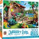 MasterPieces - 300 Piece Jigsaw Puzzle, Large EZ Grip Shapes, Cabin Crossing, Fun for Adults, Seniors, Family, Kids, Non-Glare Finish, 18"x24"