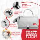 Premium Portable Diaper Changing Pad  Extra-Thick Cushioned Travel Mat with Wipes Pocket  Waterproof, Easy to Clean, Gift-Ready (Cloud Gray)